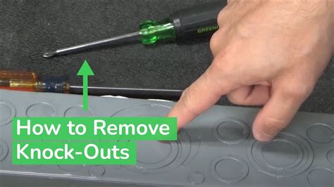 how to remove knock out plug from electric box|knockout plugs in electrical box.